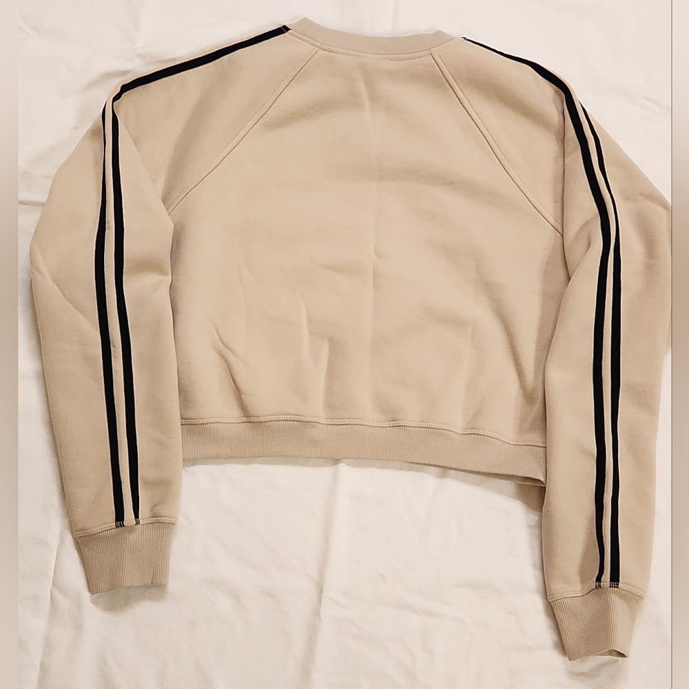 PacSun - NWT sporty‎ raglan crew neck crop sweatshirt light tan size Medium - Picture 2 of 6